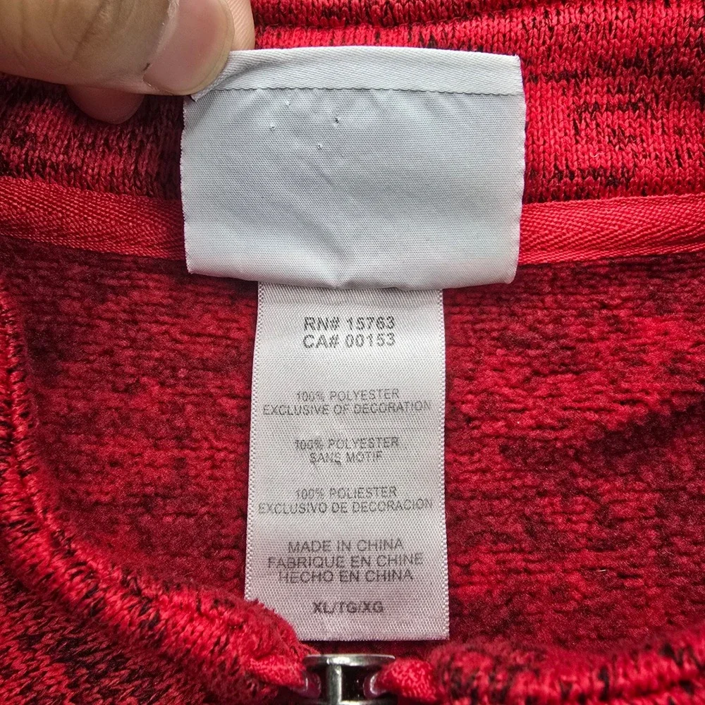 Ohio State Buckeyes Champion Jacket‎ Mens XL Red Fleece Full Zip NCAA College